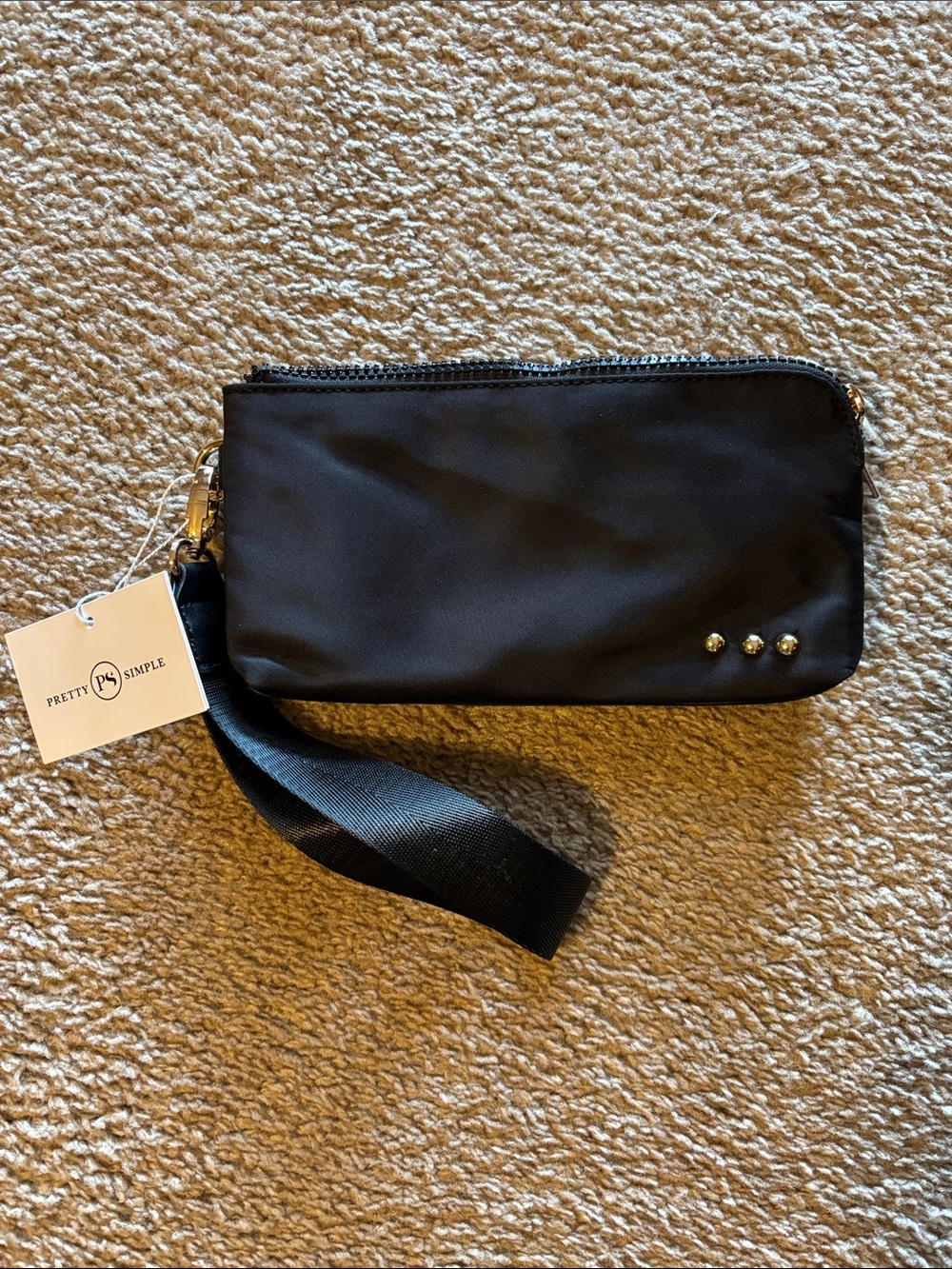 Pretty Simple Black Wristlet Clutch